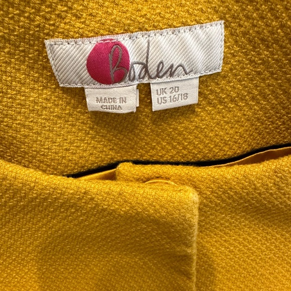 Boden Yellow Blazer Jacket 16/18 - Picture 4 of 9
